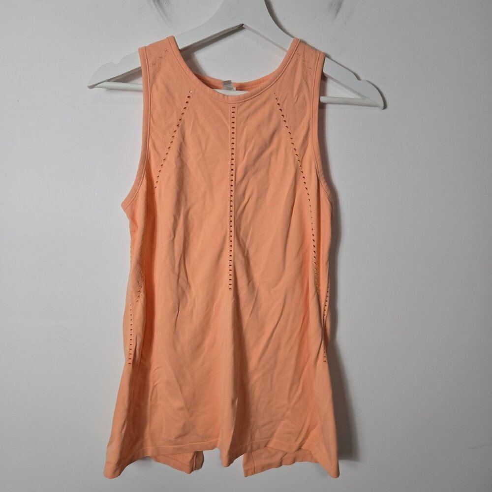 Athleta Size XS Foothill Seamless Tank Top in Warm Sunset Orange